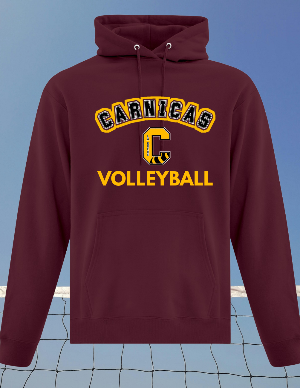 2500CV- Carnicas - Hoodie Bourgogne Carnicas Carnicas Volleyball