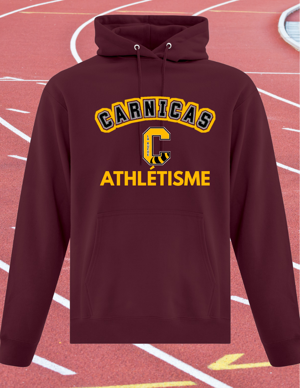 2500CA - Carnicas Athlétisme - Hoodie Bourgogne Carnicas