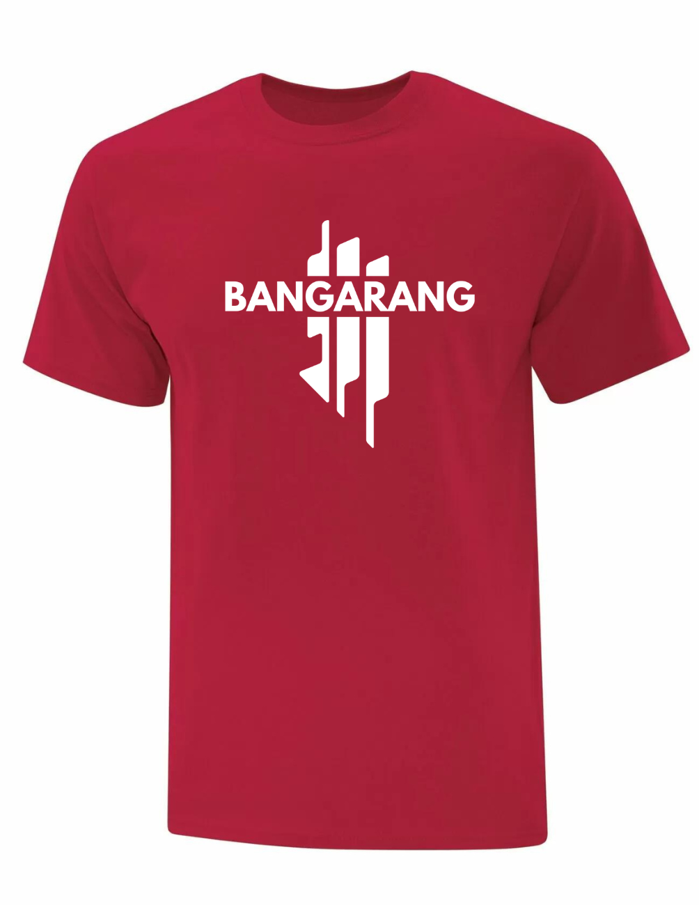 B001-Bangarang - T-shirt rouge en coton rouge