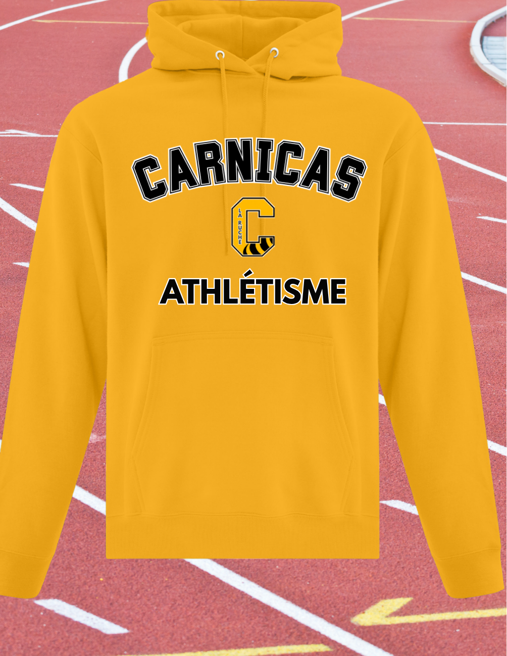 J2500CA - Carnicas Athlétisme - Hoodie jaune