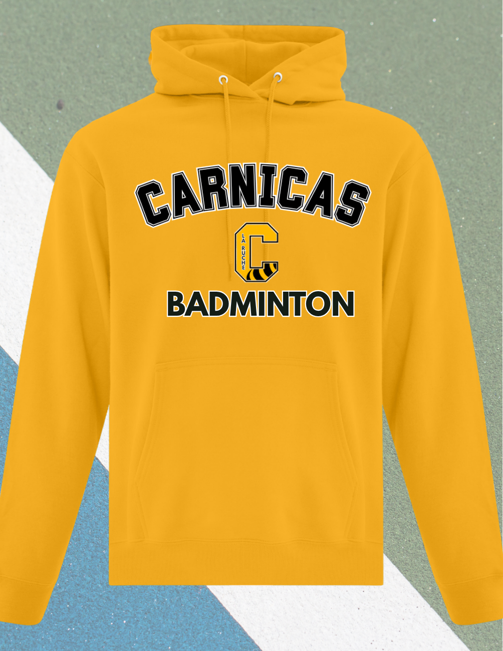 J2500CBad - Carnicas Badminton - Hoodie jaune