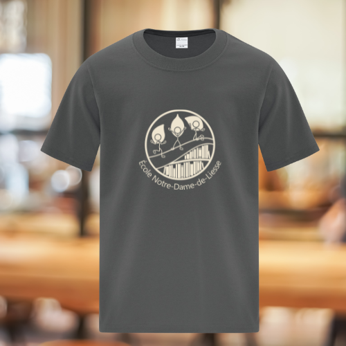 ATC1000-NDL- T-shirt gris charbon de l'école Notre-Dame-de-Liesse
