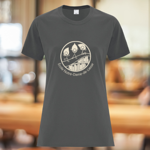 ATC1000-NDL- T-shirt gris charbon de l'école Notre-Dame-de-Liesse