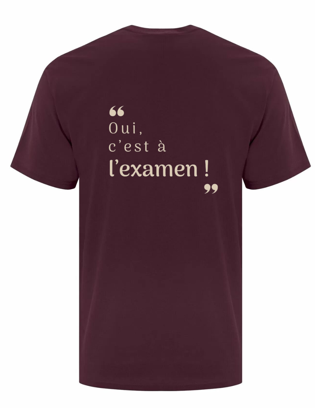 ZS4- T-shirt en coton- Oui, c'est à l'examen !