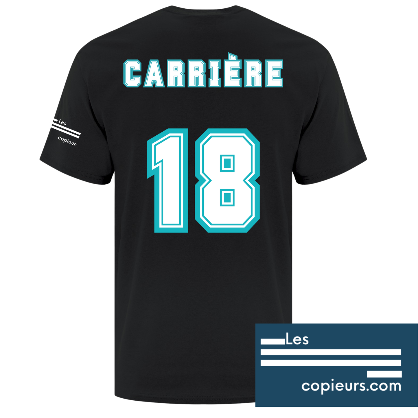 350MC- Flagmingo  - T-shirt sport noir à manches-courtes en tissu technique