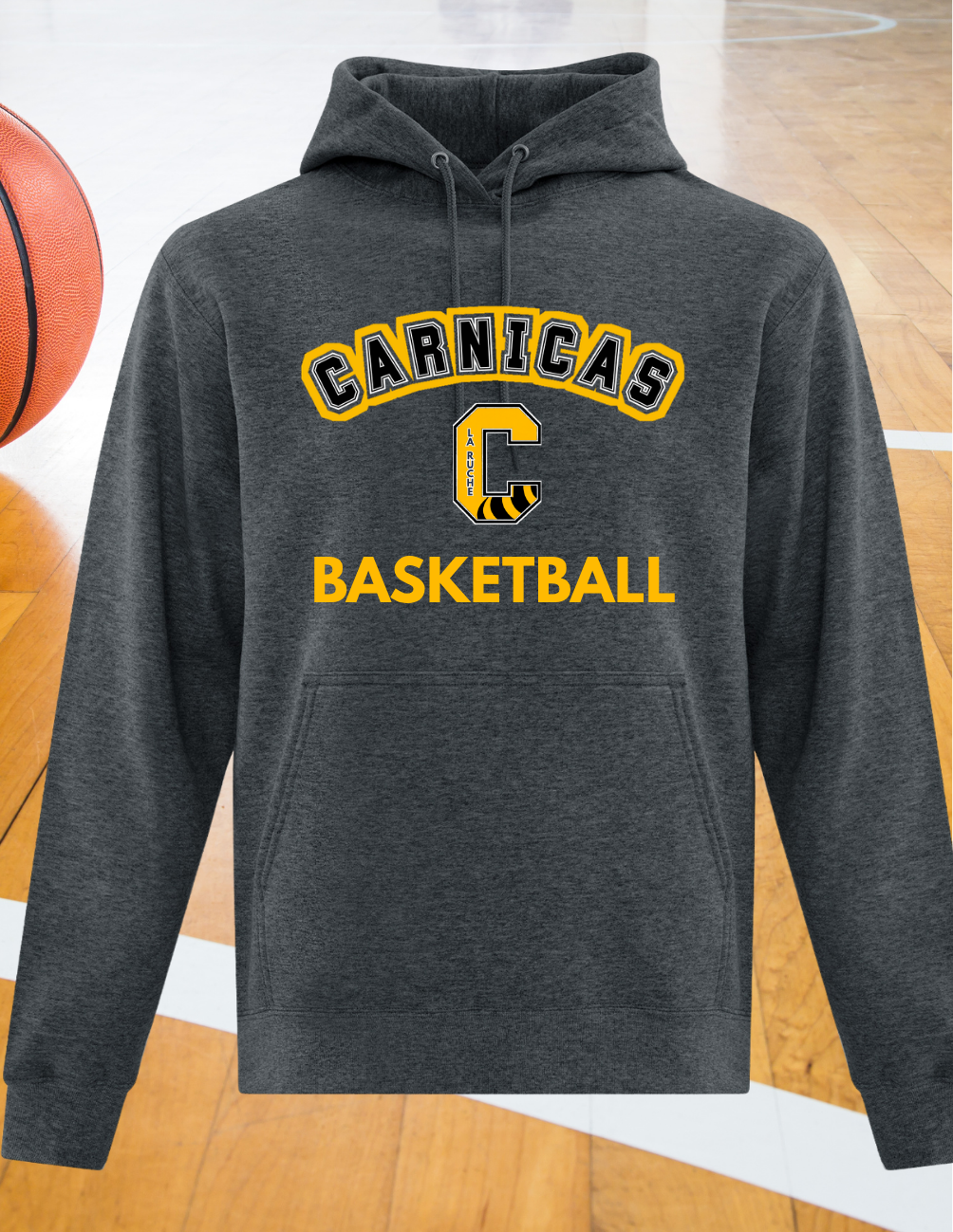 GF2500CB - Carnicas Basketball - Hoodie gris foncé chiné Carnicas
