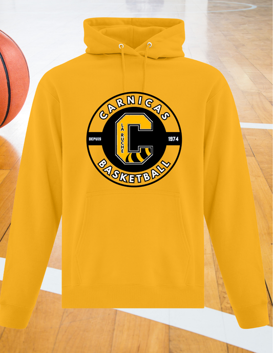 J2500CBR - Carnicas Basketball - Hoodie jaune logo rond