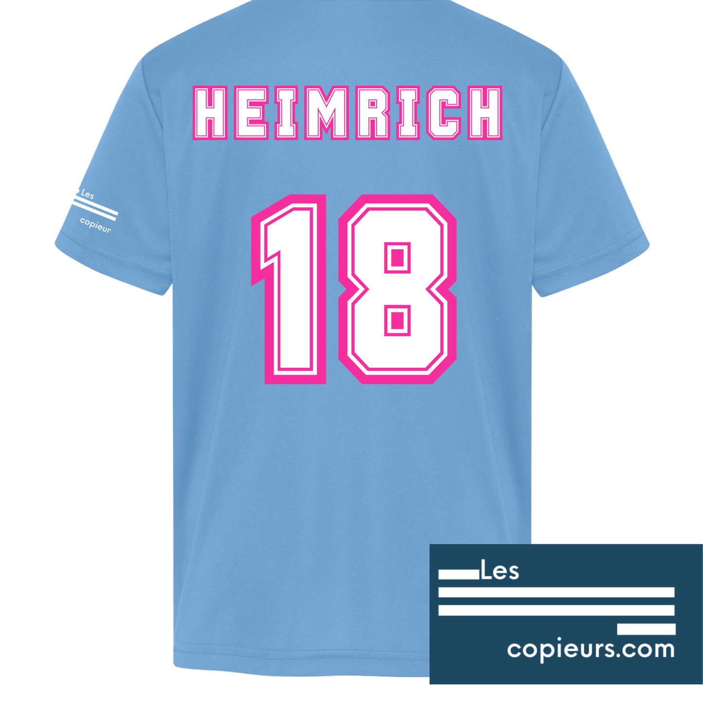 350MC-RouteRunners Flagfoot  - T-shirt sport bleu c à manches-courtes en tissu technique