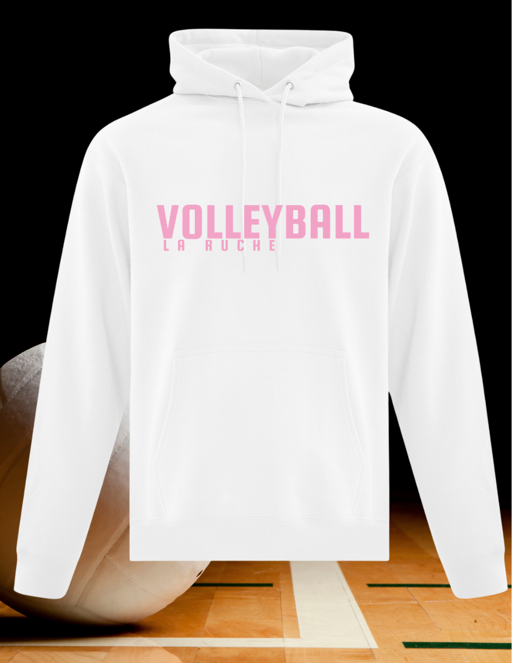 2500VB - La Ruche Hoodie blanc - Concentration Volleyball