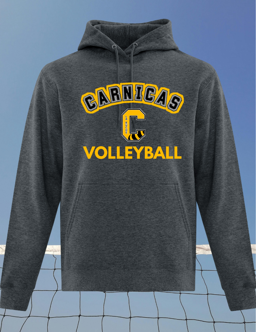 GF2500CV- Carnicas - Hoodie gris foncé chiné Carnicas Volleyball
