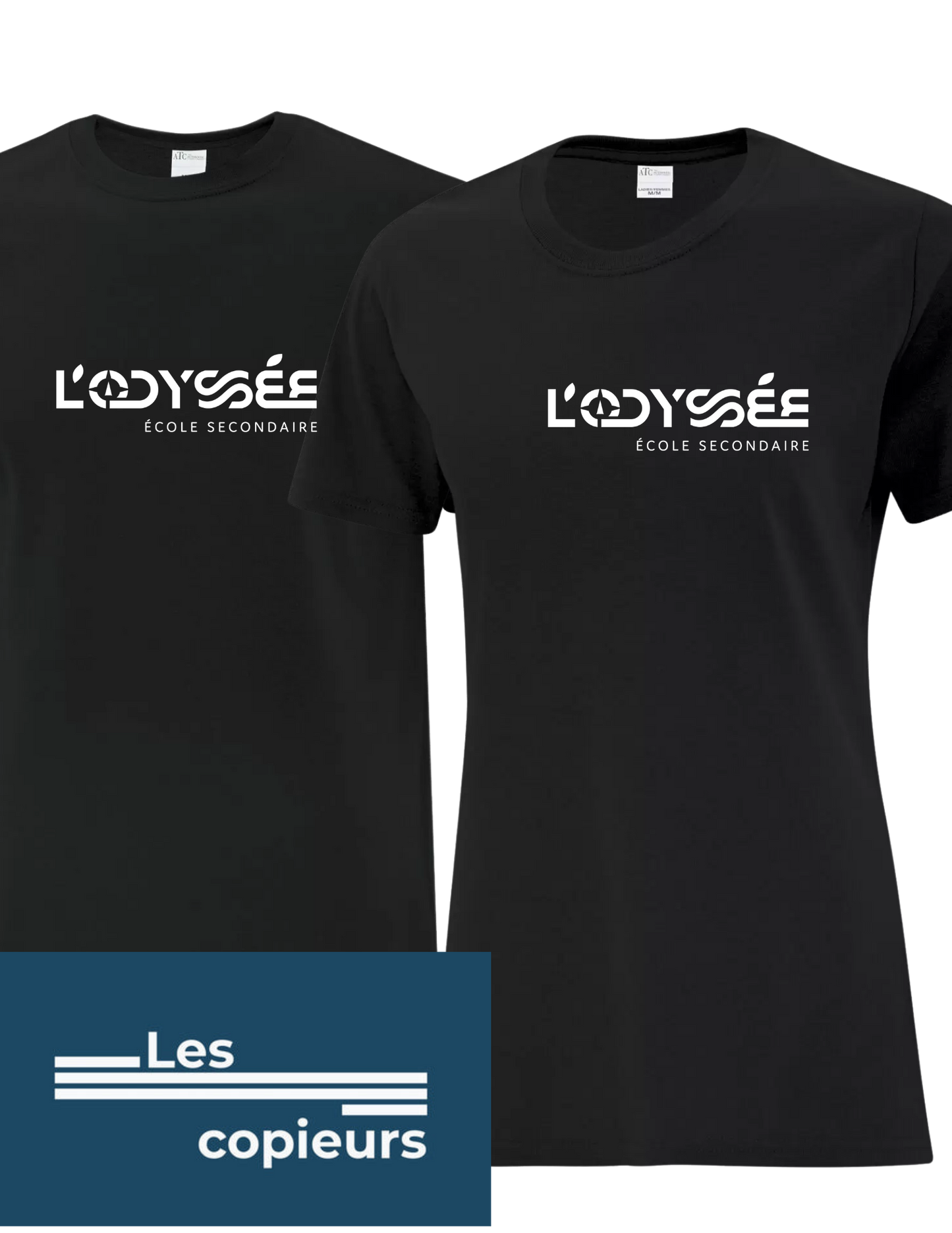 OV01_T-shirt en coton noir – École L’Odyssée de Valcourt