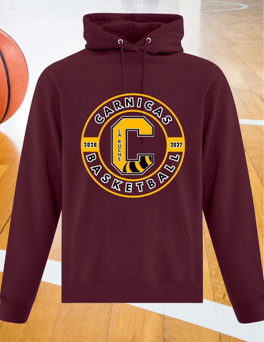 2500CBr - Carnicas Basketball - Hoodie Bourgogne Carnicas logo rond