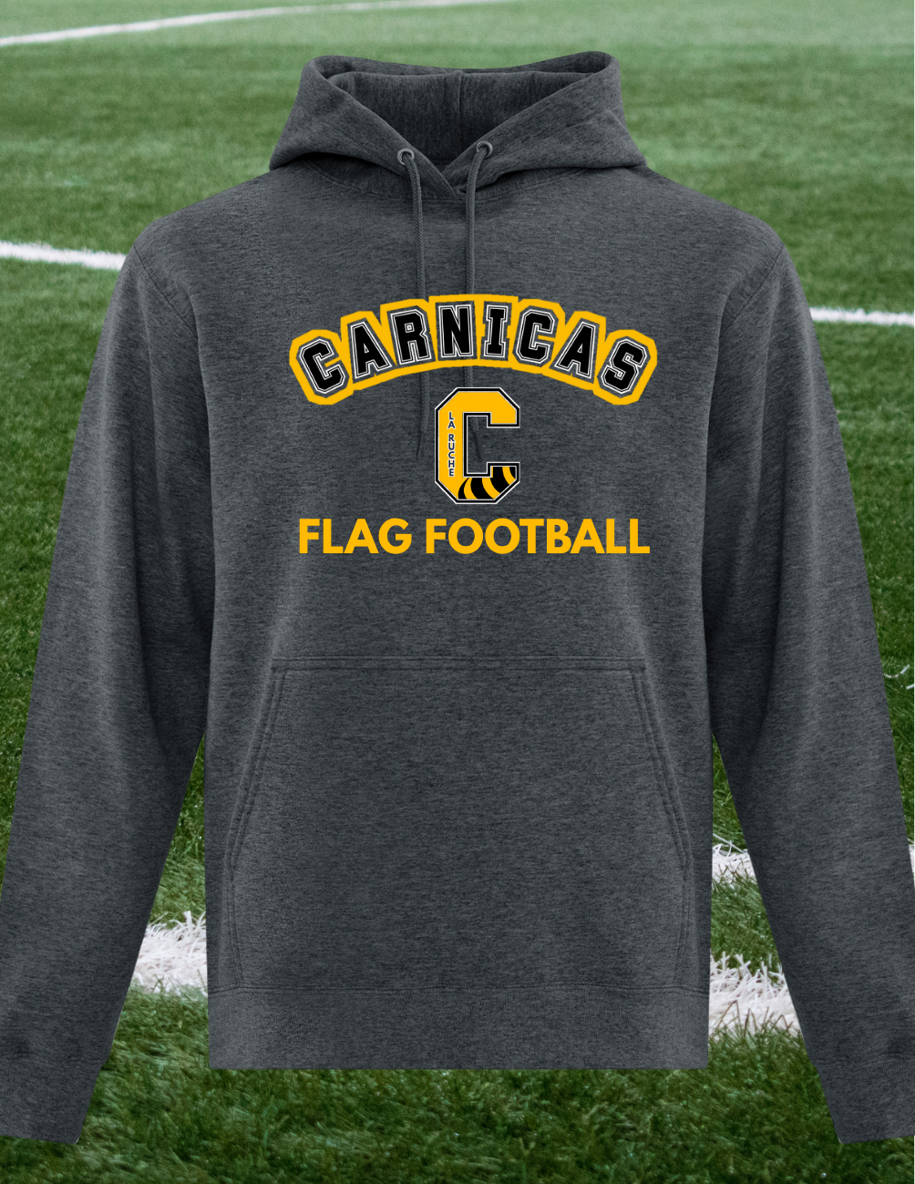 GF2500CFF - Carnicas Flag Football - Hoodie Gris foncé Carnicas