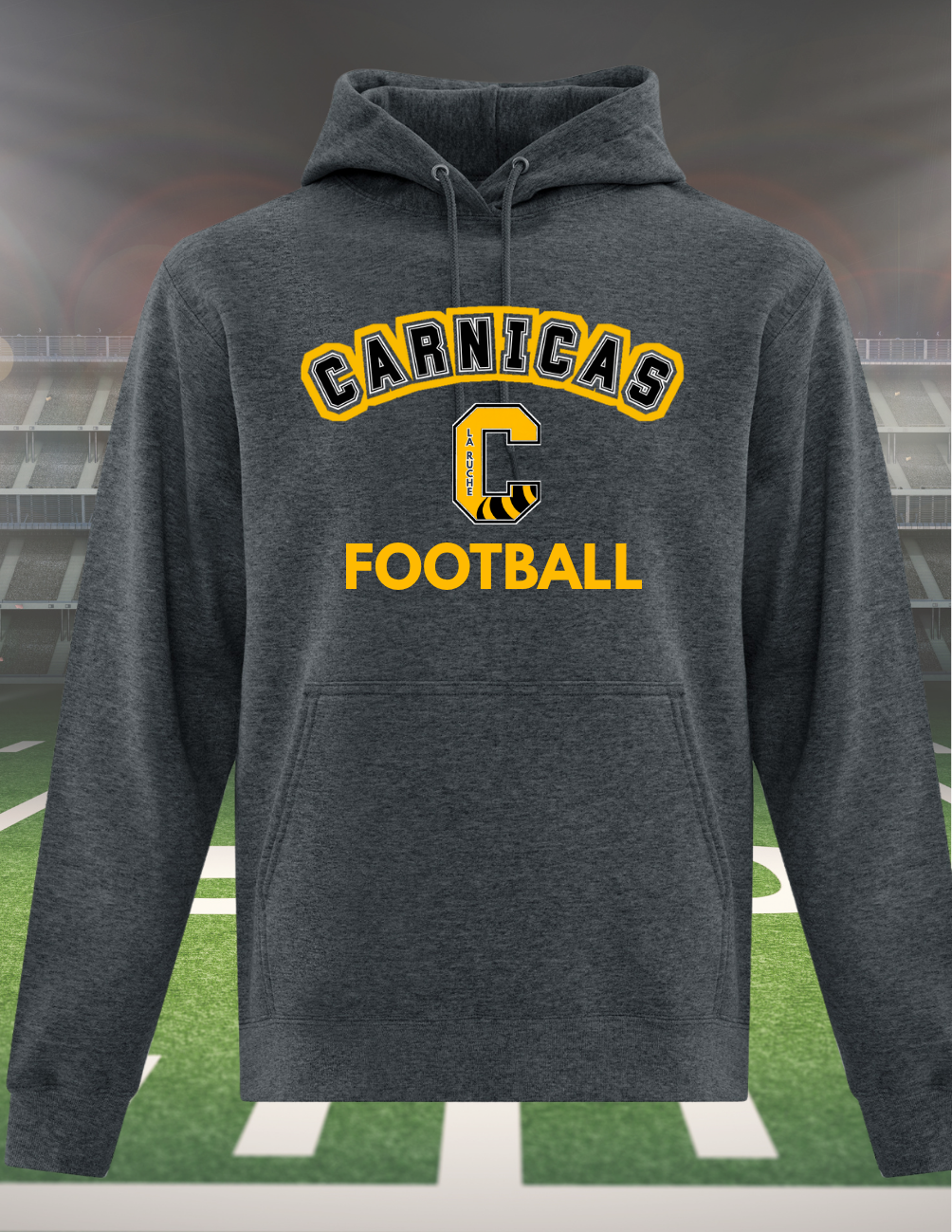 GF2500CF - Carnicas Football - Hoodie gris foncé chiné Carnicas