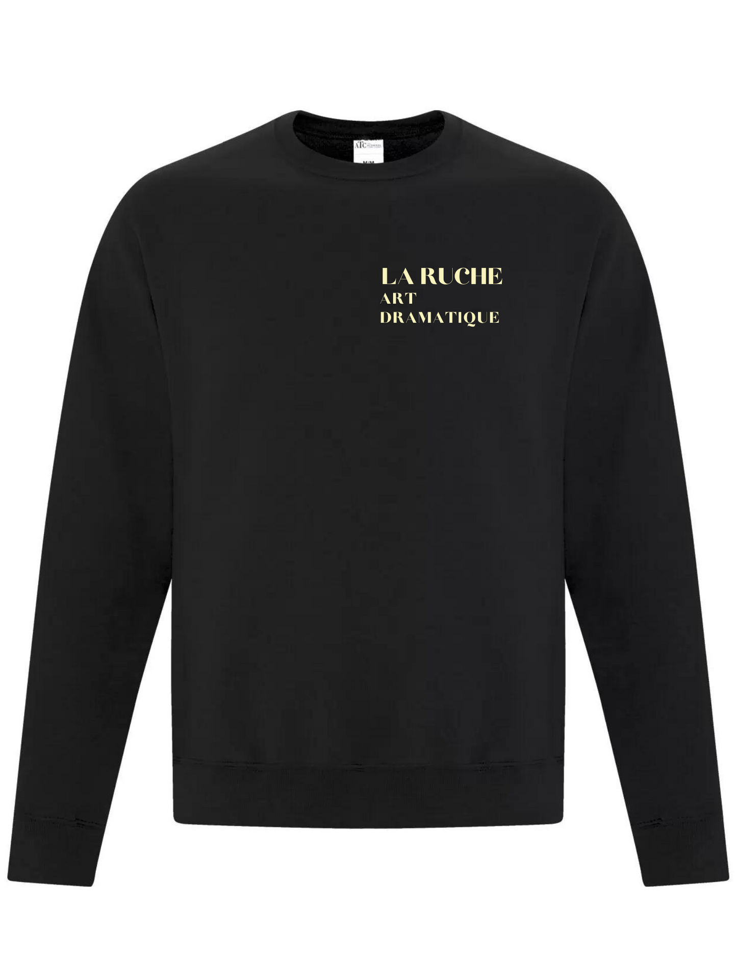 ADR09 - Coton ouaté (Crew neck) noir - Art dramatique La Ruche