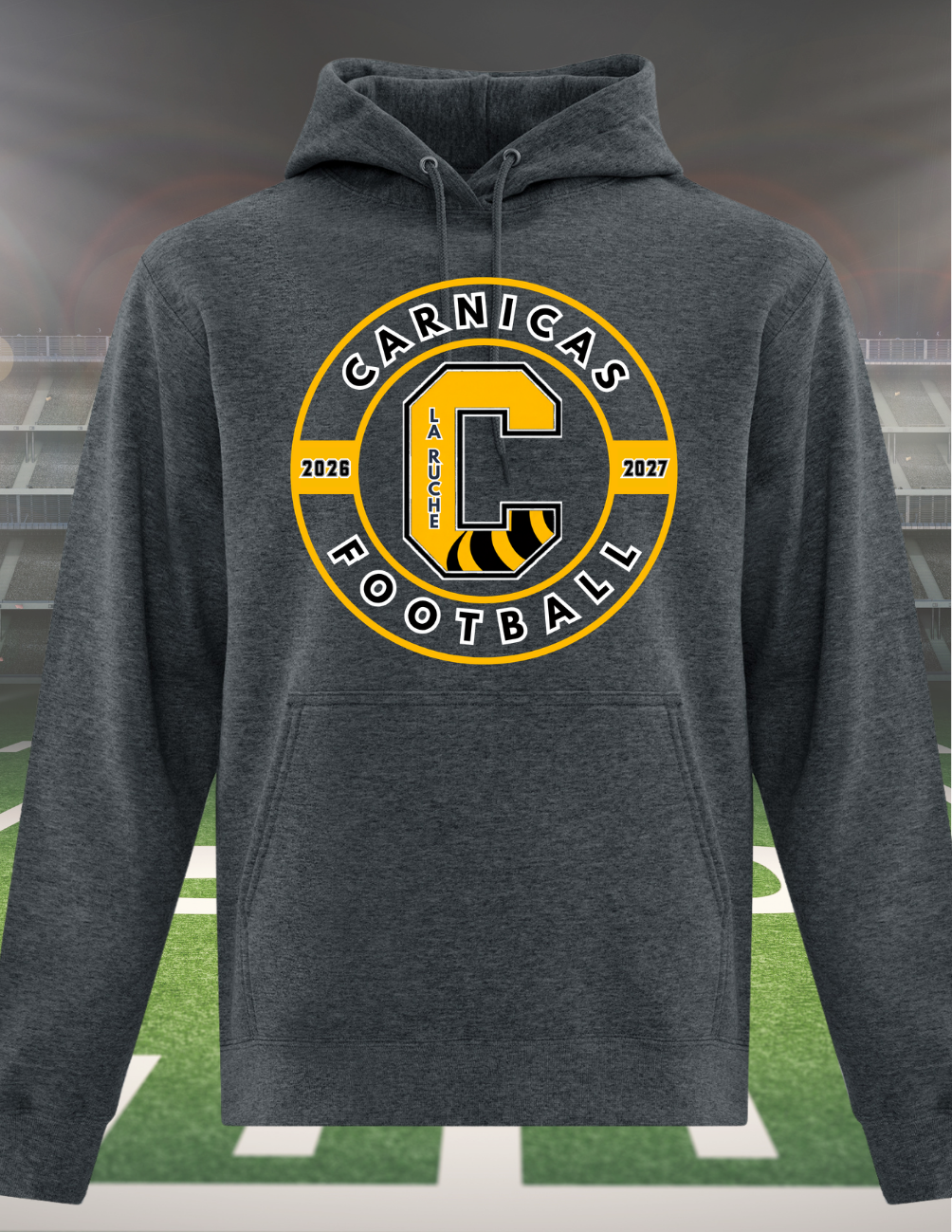 GF2500CFr - Carnicas Football - Hoodie gris foncé chiné Carnicas