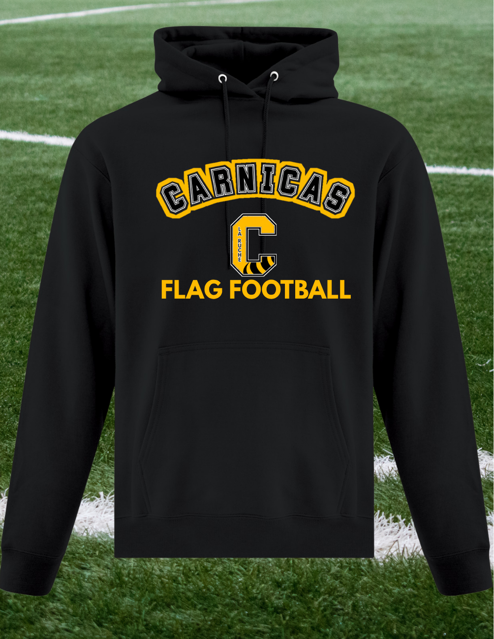 2500CFF - Carnicas Flag Football - Hoodie Noir Carnicas