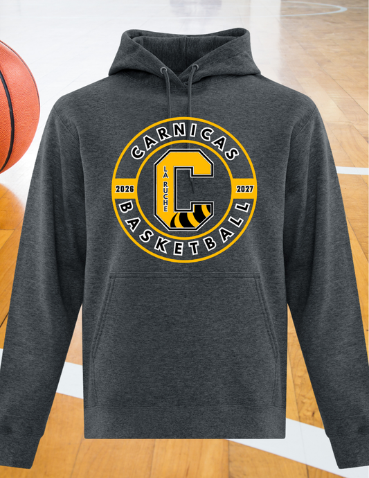2500CBr - Carnicas Basketball - Hoodie gris foncé chiné Carnicas logo rond