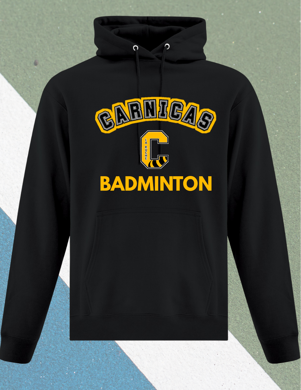 2500CBD - Carnicas Badminton - Hoodie Noir Carnicas