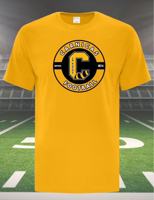J1000CFF- Carnicas - T-shirt en coton jaune Carnicas Flag Football