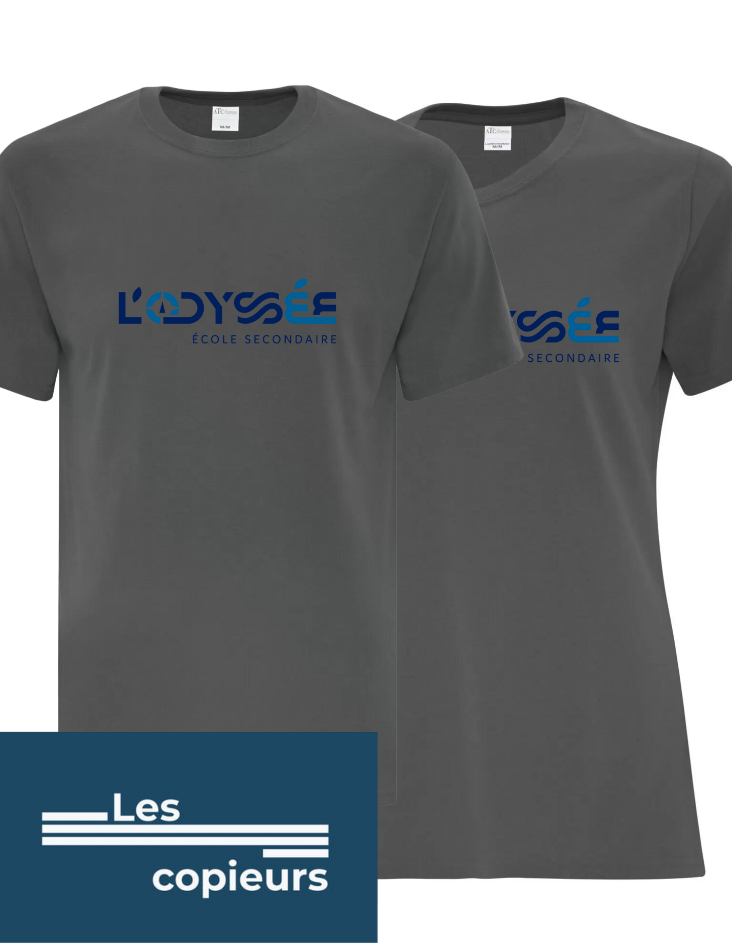 OV01_T-shirt en coton charbon – École L’Odyssée de Valcourt