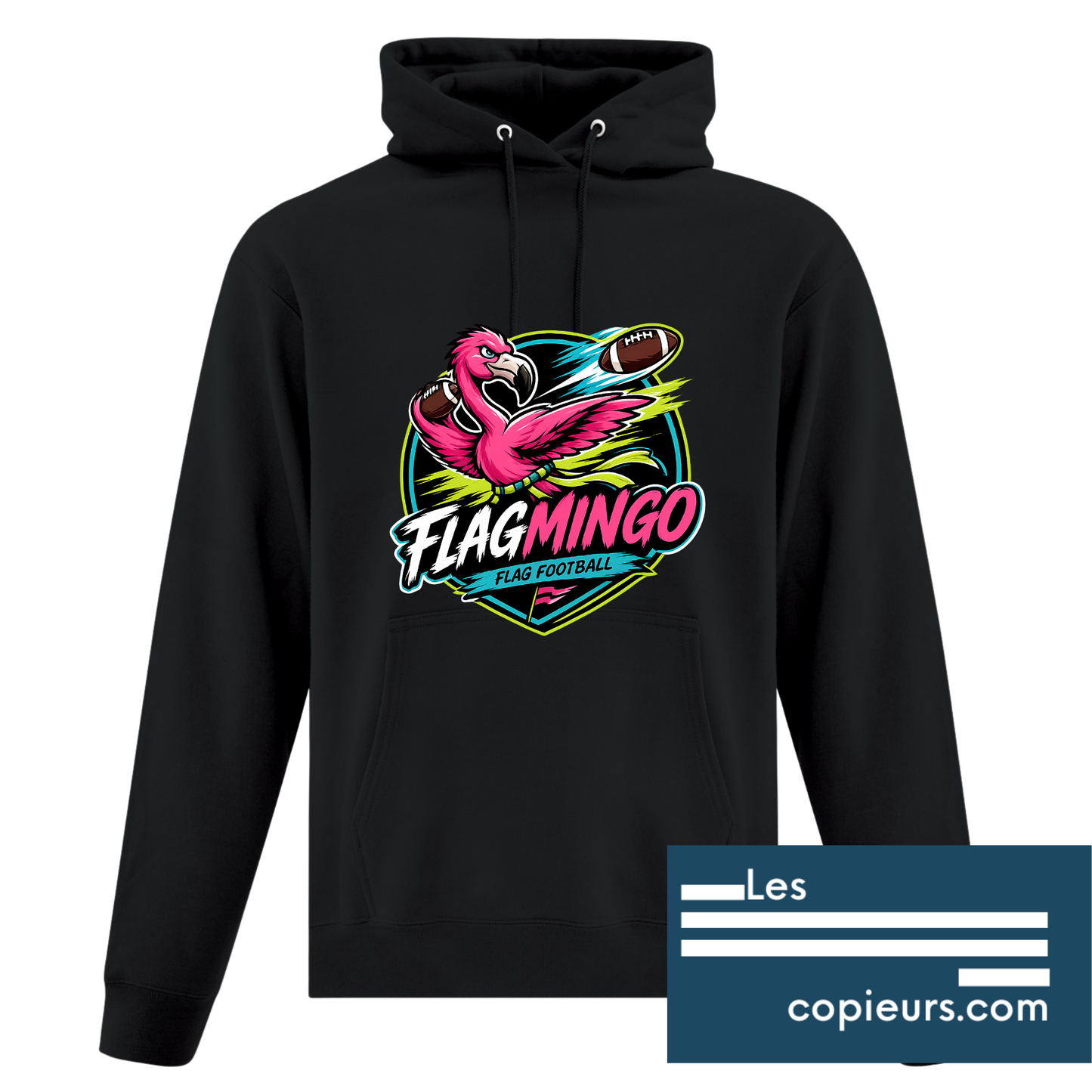 2500 - Flagmingo Flagfoot  - Hoodie noir