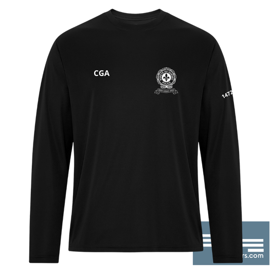 ATC3715N - CGA -T-shirt noir à manches-longues en coton