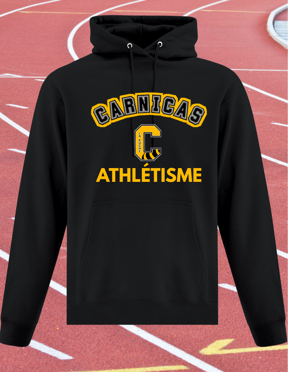 2500CA - Carnicas Athlétisme - Hoodie Noir Carnicas