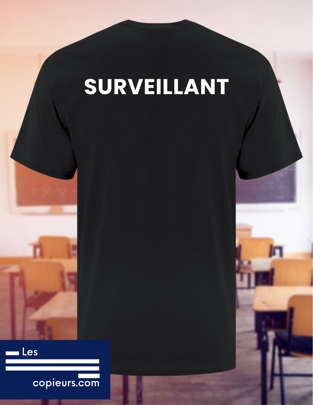 1000- La Ruche - T-shirt noir à manches-courtes