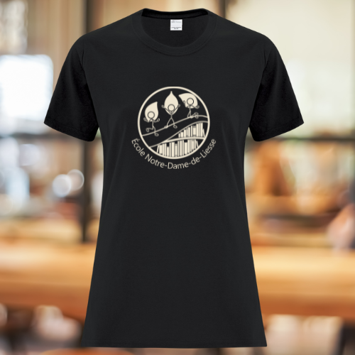 ATC1000-NDL- T-shirt noir de l'école Notre-Dame-de-Liesse