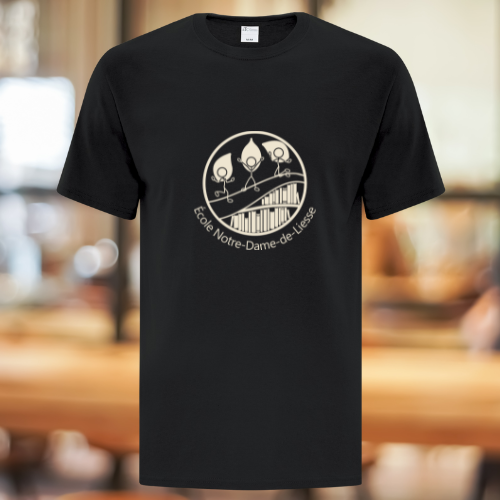 ATC1000-NDL- T-shirt noir de l'école Notre-Dame-de-Liesse