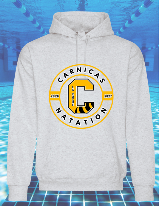 2500CNr- Carnicas - Hoodie Beige Carnicas Natation avec logo rond