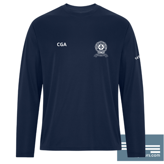 ATC3715M - CGA -T-shirt marine à manches-longues en coton