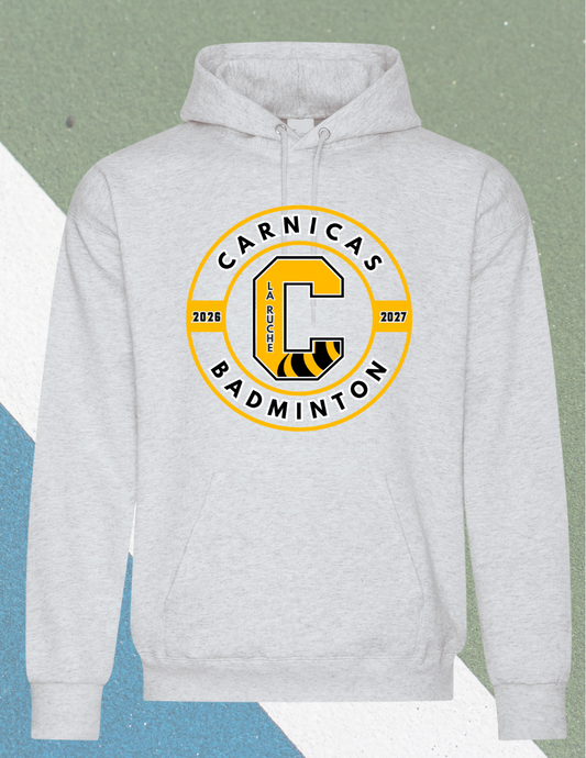 2500CBDr - Carnicas Badminton- Hoodie beige Carnicas logo rond