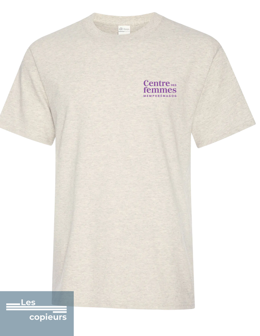 ATC1000 - T-shirt beige chiné – Centre des femmes Memphrémagog