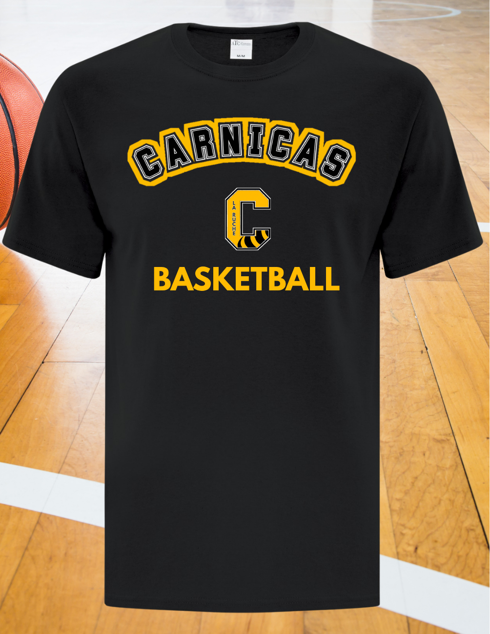 1000CA- Carnicas - T-shirt en coton noir Carnicas Basketball