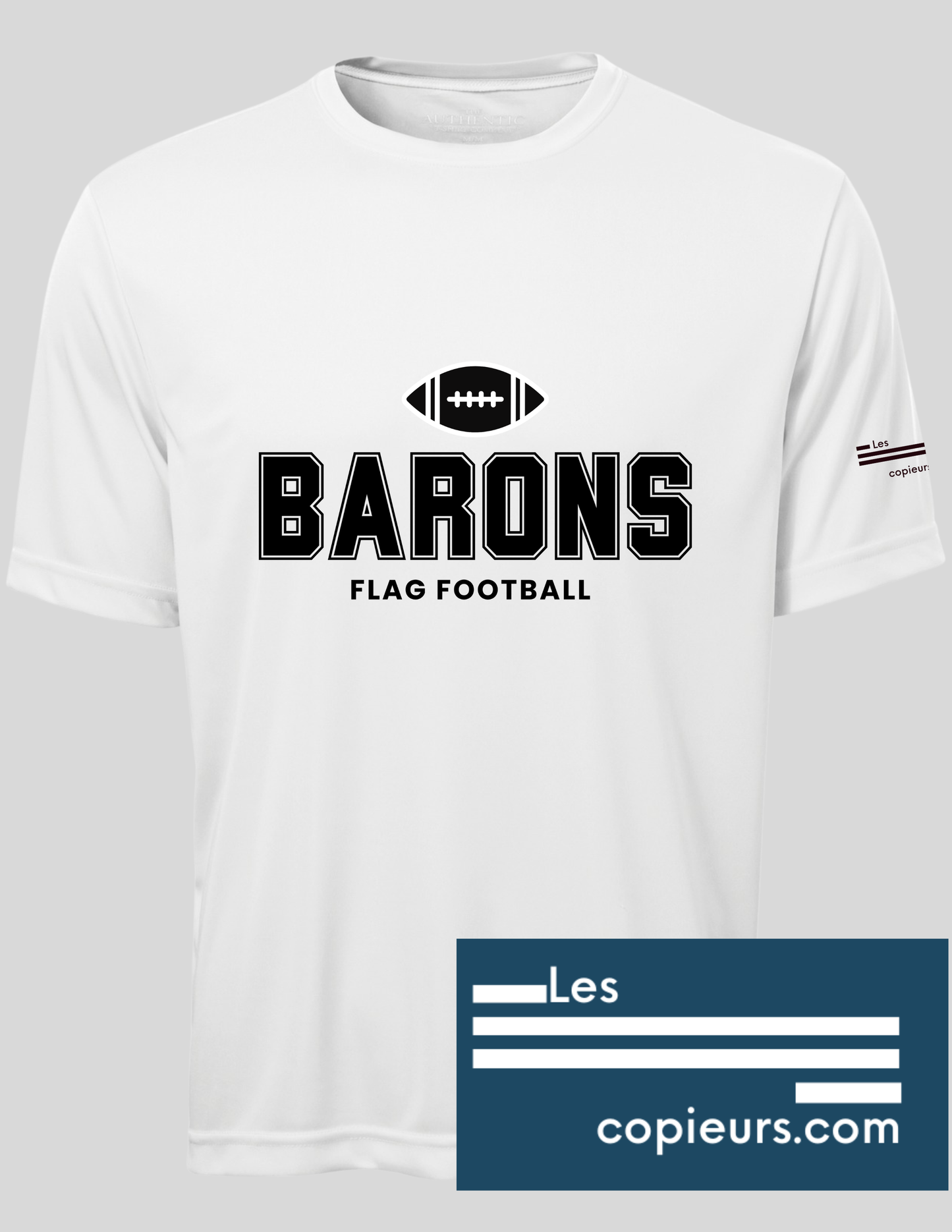 350MC - Barons Flagfoot  - T-shirt sport blanc à manches-courtes en tissu technique