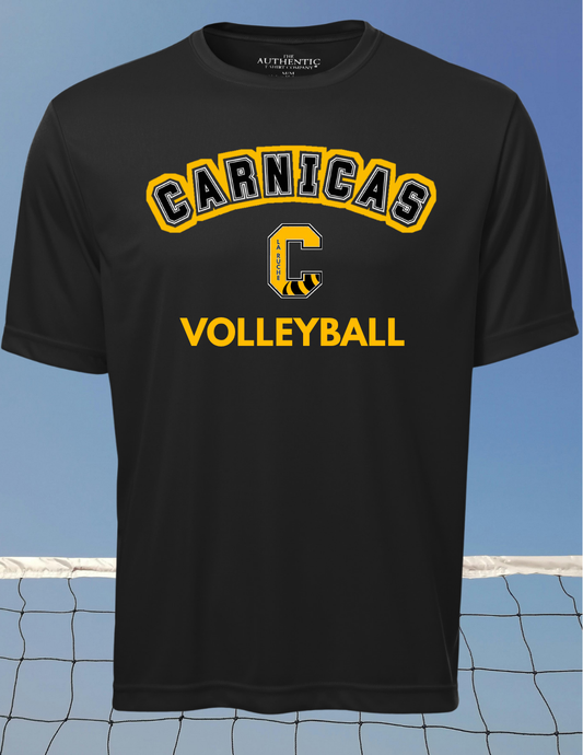 350CV- Carnicas - T-shirt en tissu technique noir Carnicas Volleyball