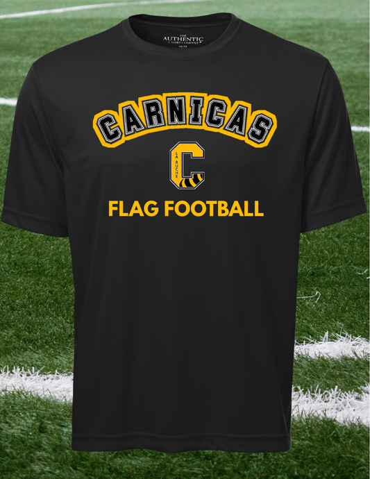 350CFF- Carnicas - T-shirt en tissu technique noir Carnicas Flag Football