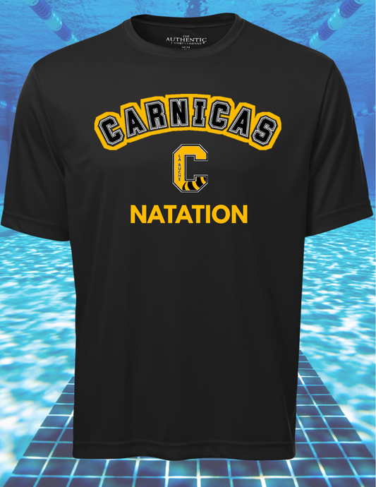 350CN- Carnicas - T-shirt en tissu technique noir Carnicas Natation