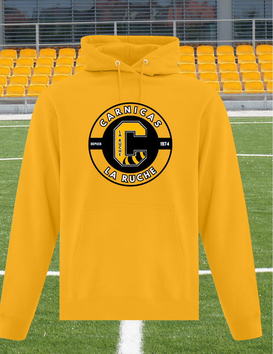 J2500Cr - Carnicas - Hoodie jaune logo rond