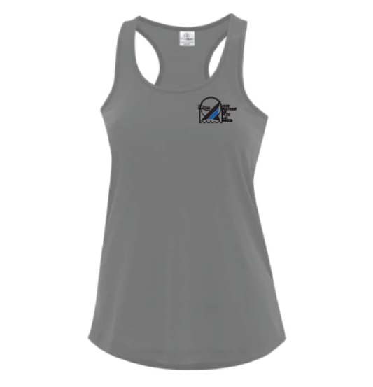 CN09 - Club Nautique du petit Lac-Magog - Camisole dos nageur pour femmes gris charbon