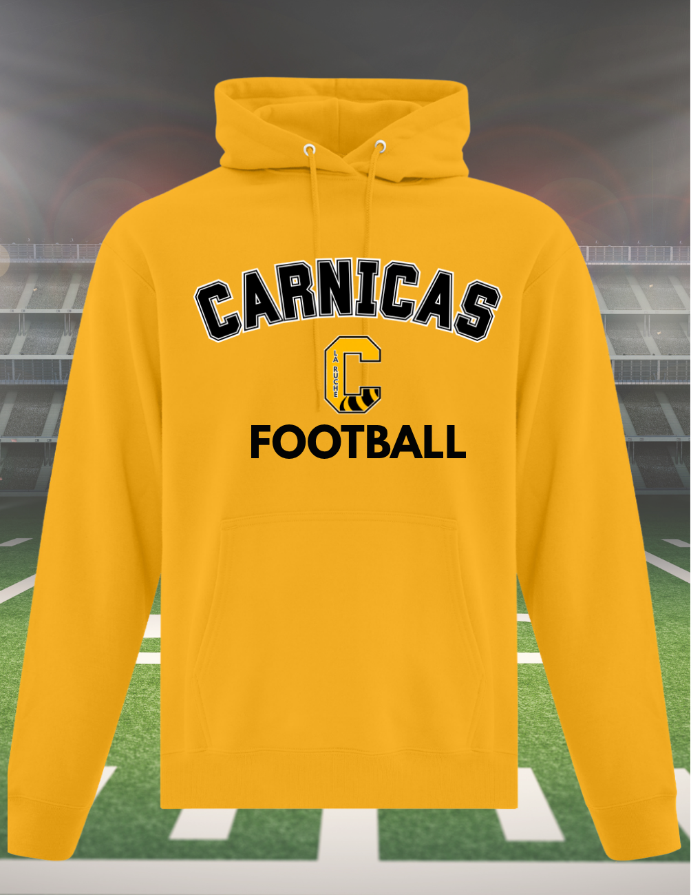 2500CF - Carnicas Football - Hoodie jaune Carnicas