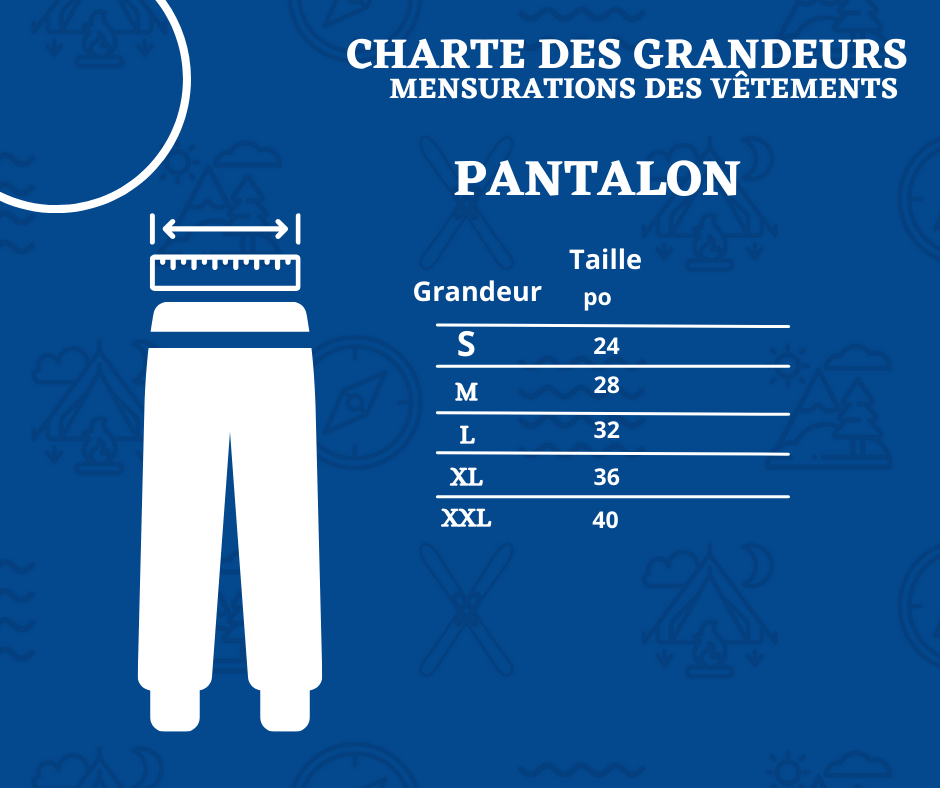 CN06-Club Nautique du Petit Lac Magog - Pantalon gris en coton ouaté