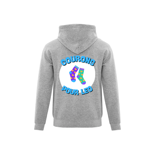 Trois, 2, 1 Go ! Courons pour Léo - Hoodie gris