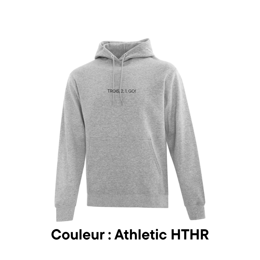 Trois, 2, 1 Go ! Courons pour Léo - Hoodie gris