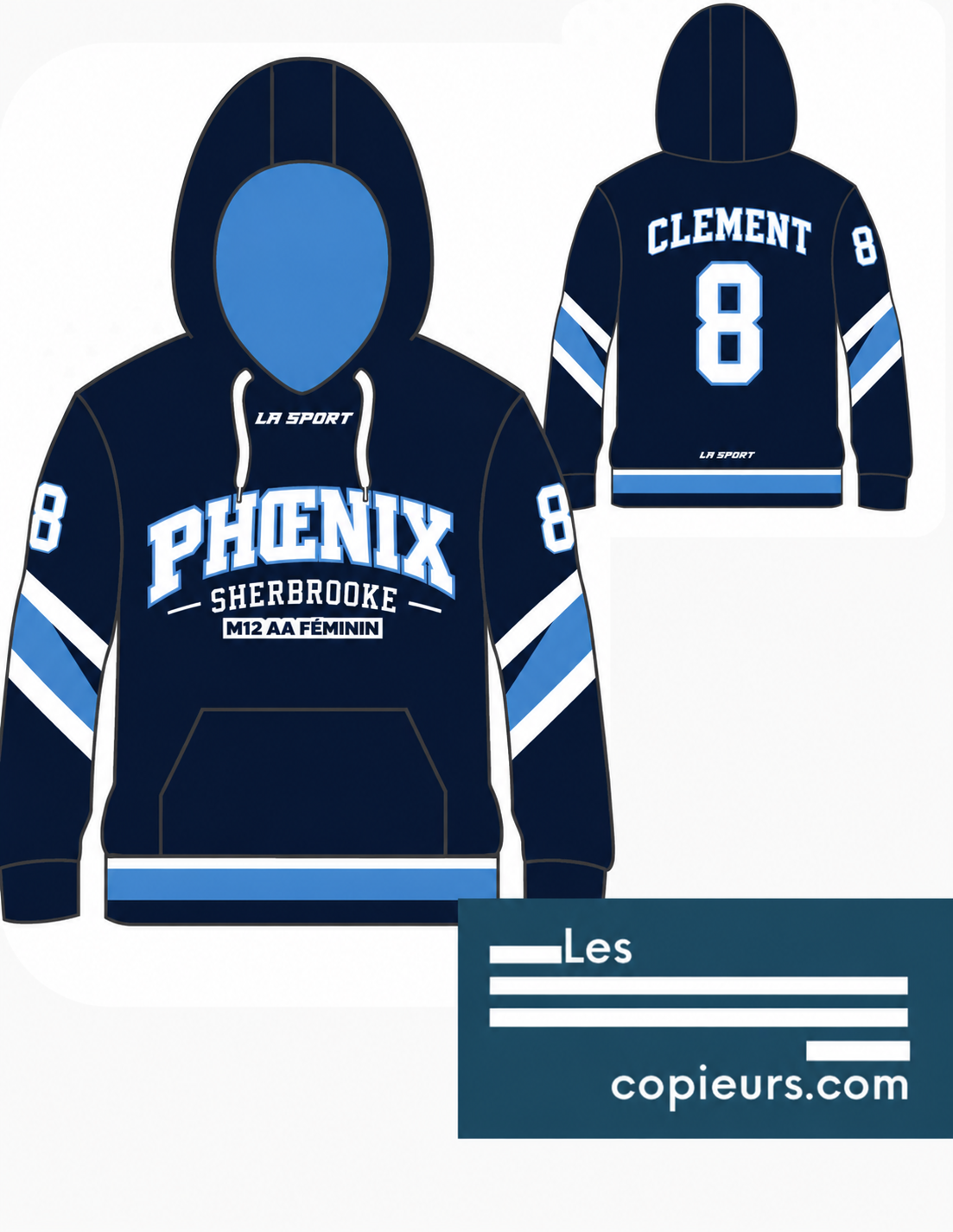 OUT-02HF - Hoodie sublimé - Hockey Féminin M12 AA