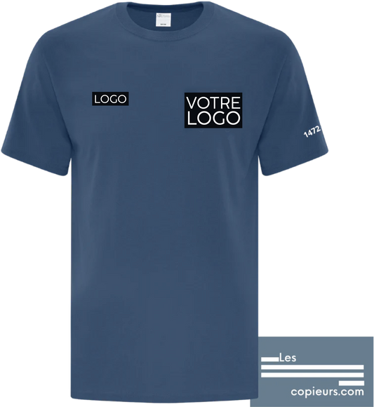 ATC1000BL - Modèle pour boutique en ligne -T-shirt bleu lagon à manches-courtes en coton (Copie)