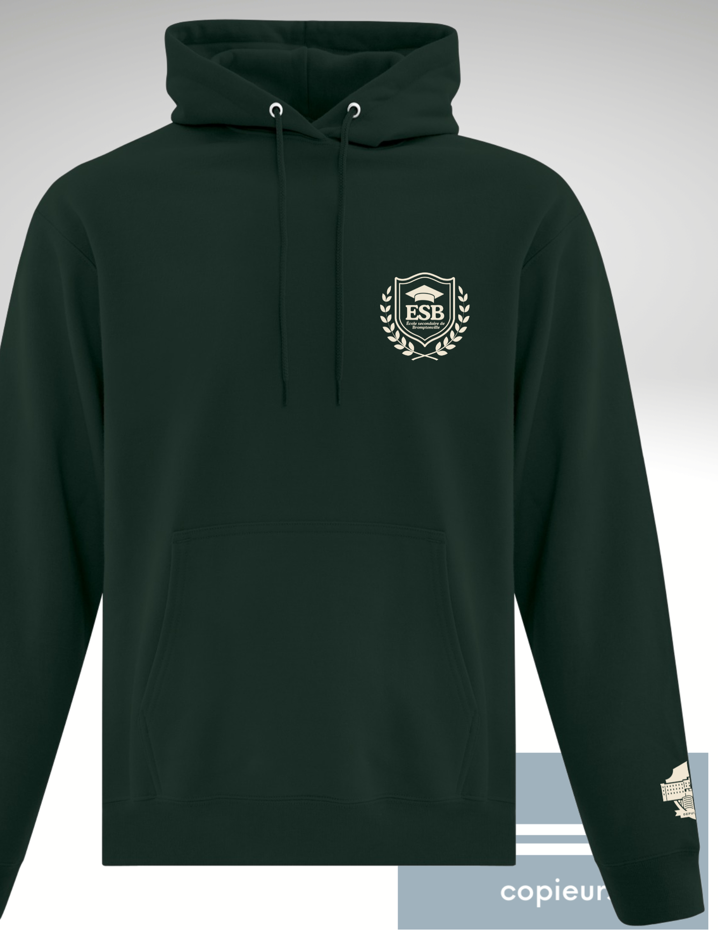 H2500V-ESBF - Chandails en molleton vert foncé des Finissants de l'École secondaire de Bromptonville 2021-2026