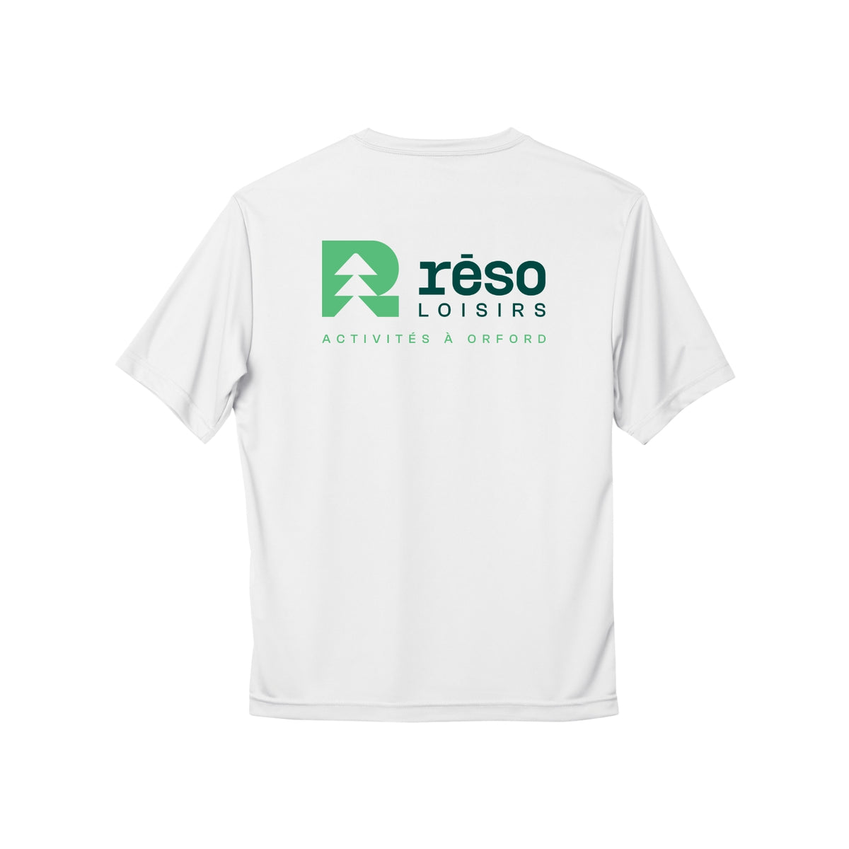 350MC-Réso - T-shirt sport blanc à manches-courtes en tissu technique